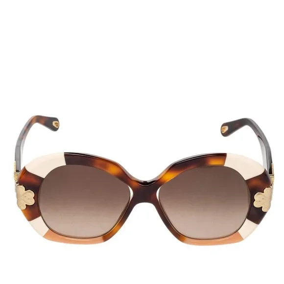 CHLOE Brown Gradient Oversized Sunglasses CHLOE Brown Gradient Oversized Sunglasses main image 3